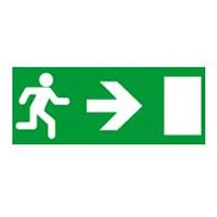 Информационная табличка - дверь на выход направо - 310х112 мм