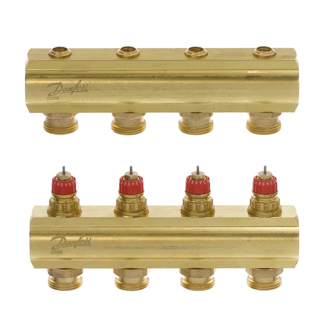 Распределительный коллектор с настройкой - Manifold 4+4