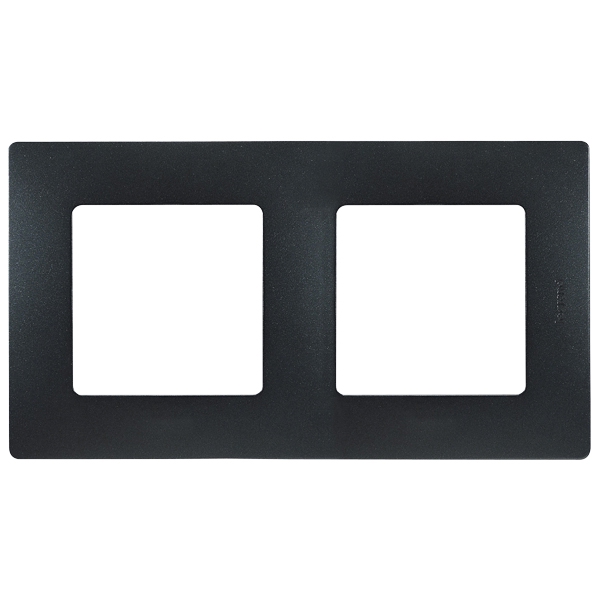Рамка 2 поста - Niloe/Etika - черный глянец