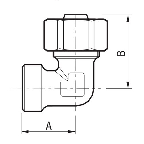 Фитинг угловой 20х1/2 с наружной резьбой - F.I.V."