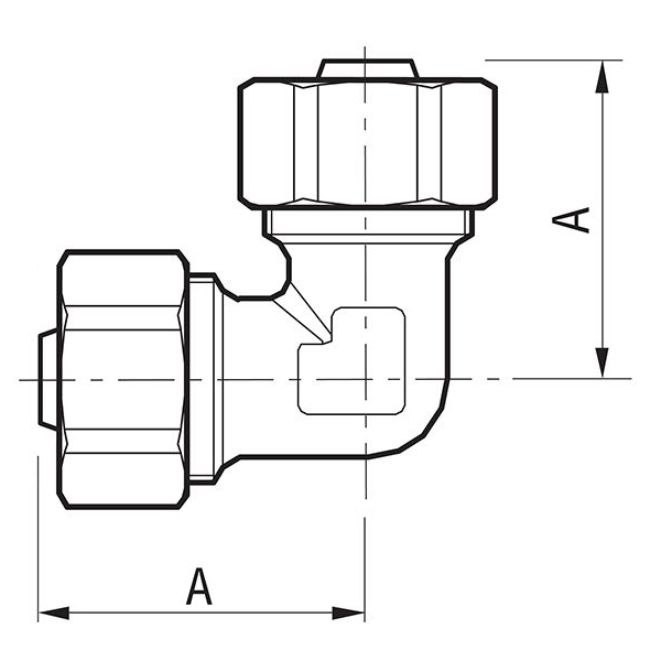 Фитинг угловой 20х20- F.I.V.