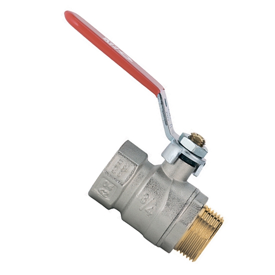 Кран шаровой с внутренней и наружной резьбой и ручкой 1''1/2 - F.I.V.