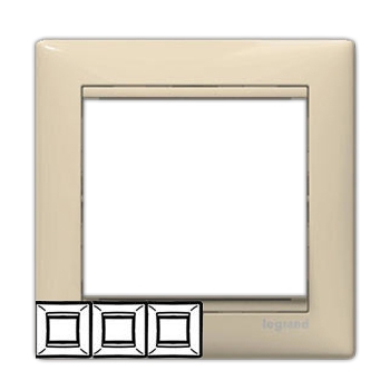 Рамка 3 поста - Valena - слоновая кость