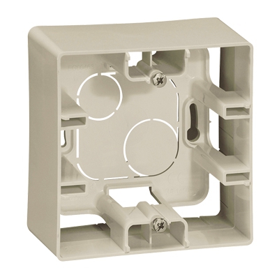 Коробка накладного монтажа - 1 пост - Niloe - слоновая кость