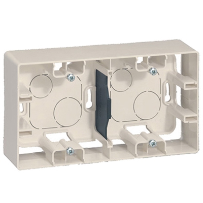 Коробка накладного монтажа - 2 поста - Niloe - слоновая кость