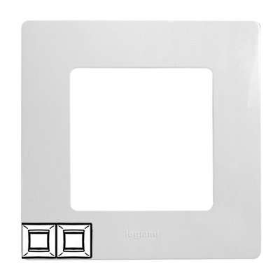 Рамка 2 поста - Niloe/Etika - белый