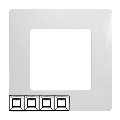 Рамка 4 поста - Niloe/Etika - белый