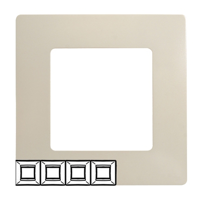 Рамка 4 поста - Niloe/Etika - слоновая кость