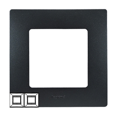 Рамка 2 поста - Niloe/Etika - черный глянец