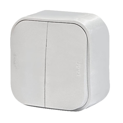 Выключатель двухклавишный - Forix - белый