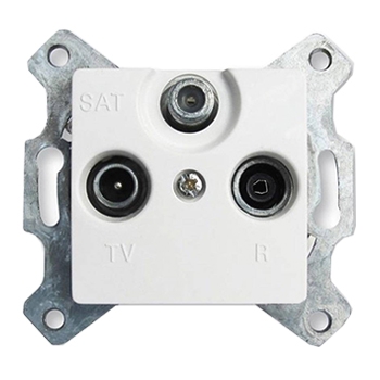 Розетка TV-FM-SAT звезда - Cariva - белый