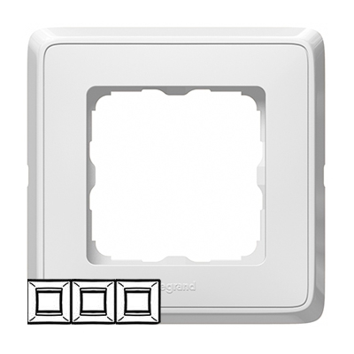 Рамка 3 поста - Cariva - белый