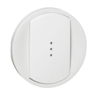 Лицевая панель для одноклавишного выключателя с подсветкой - Celiane - белый