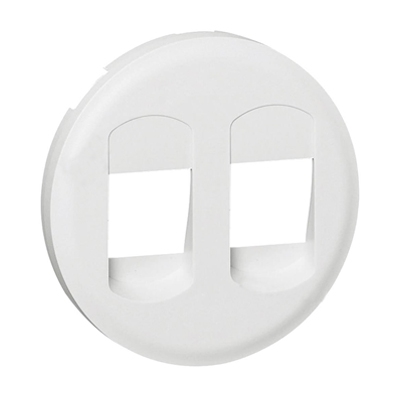 Лицевая панель двойной акустической розетки - Celiane - белый