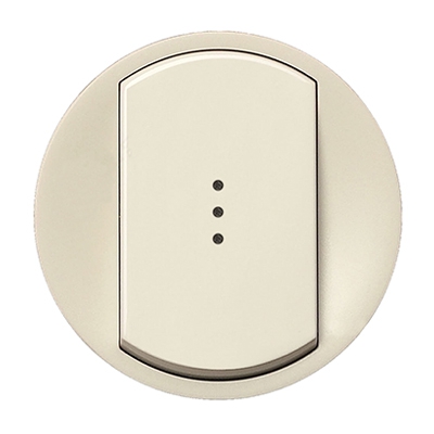 Лицевая панель для одноклавишного выключателя с подсветкой - Celiane - слоновая кость