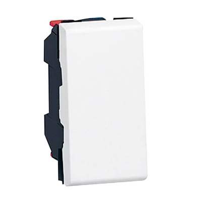 Кнопочный выключатель - 1 модуль - Mosaic - белый