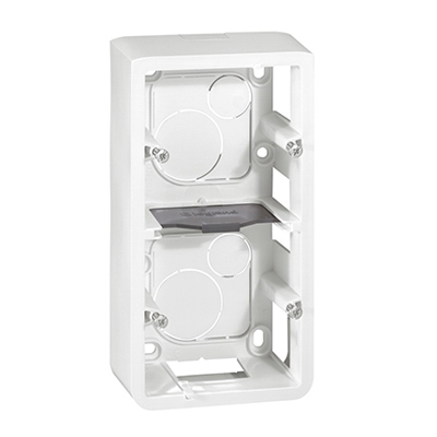 Накладная монтажная коробка - 2x2 модуля - Mosaic - белый