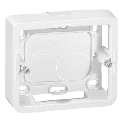 Накладная монтажная коробка - 3 модуля - Mosaic- белый