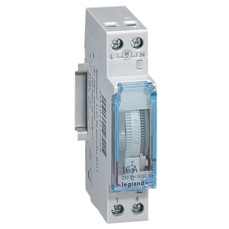 Суточный таймер - аналоговый - 16А , 1Н.О., запас хода 100 ч