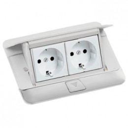 Выдвижной розеточный блок - 4 модуля - белый