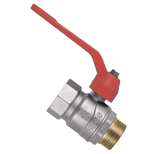 Кран шаровой с внутренней и наружной резьбой и ручкой 1'' - F.I.V.