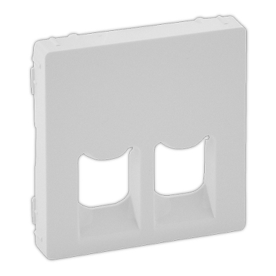 Лицевая панель для двойных розеток RJ45 и RJ11 - Valena Life - белый
