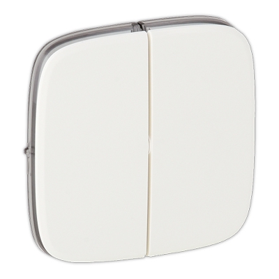 Лицевая панель для 2-клавишных выкл./перекл. и кнопок - Valena Allure - белый