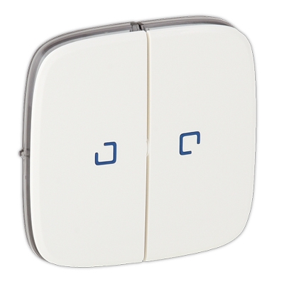 Лицевая панель двухклавишная с подсветкой - Valena Allure - белый