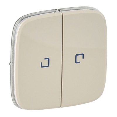 Лицевая панель двухклавишная с подсветкой - Valena Allure - слоновая кость