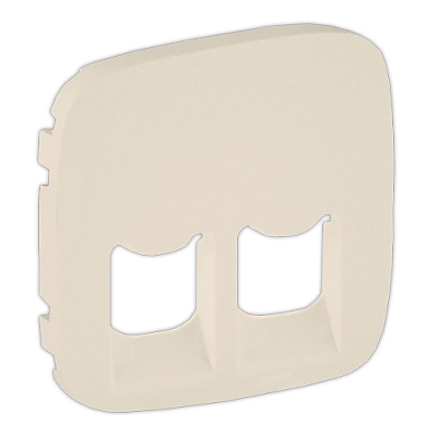 Лицевая панель для двойных розеток RJ45 и RJ11 - Valena Allure - слоновая кость