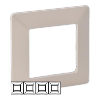 Рамка 4 поста - Valena Life - слоновая кость