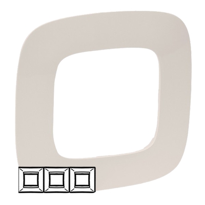 Рамка 3 поста - Valena Allure - слоновая кость