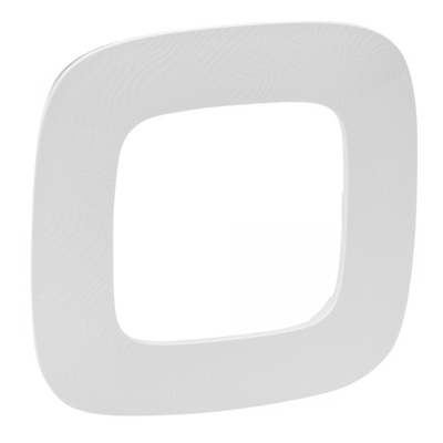 Рамка 1 пост - Valena Allure - тиснение белое