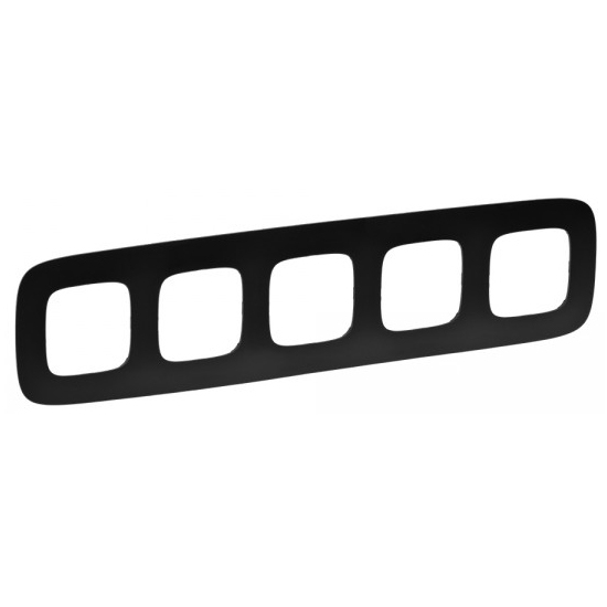 Рамка 5 постов - Valena Allure - матовый черный