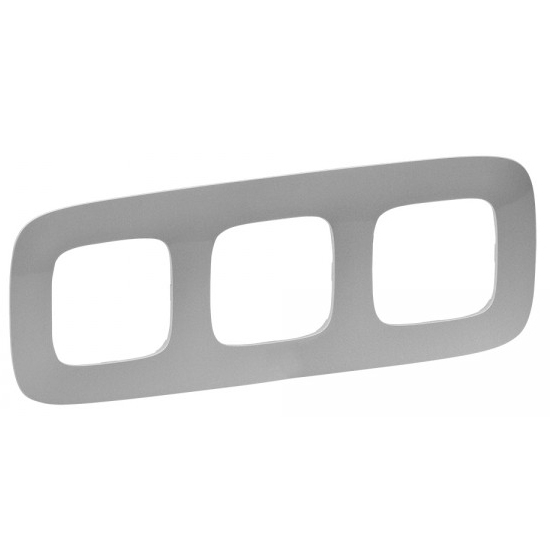 Рамка 3 поста - Valena Allure - алюминий