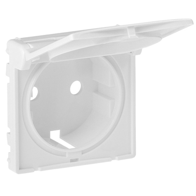 Лицевая панель для розеток 2К+З с откидной крышкой - Valena Life - белый