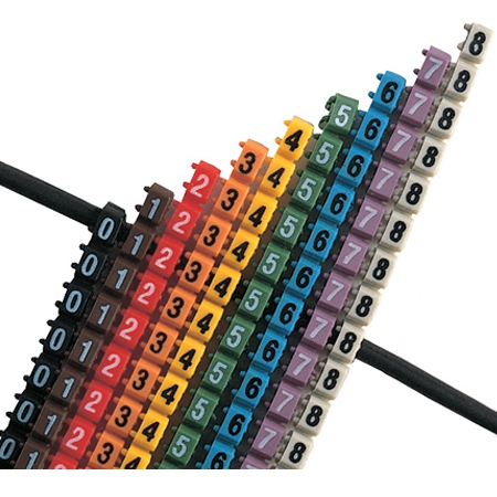 Маркер CAB 3 для кабеля 4-6 мм² - цифра ''3'' - оранжевый