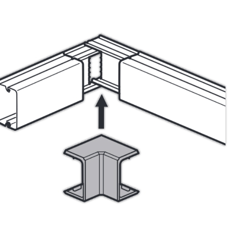 Внутренний неизменяемый угол 90° - для мини-каналов DLP-S 20x12