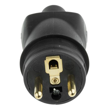 Вилка 2К+З - Legrand - черный