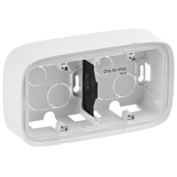 Коробка для накладного монтажа 2 поста - Valena Allure - белый