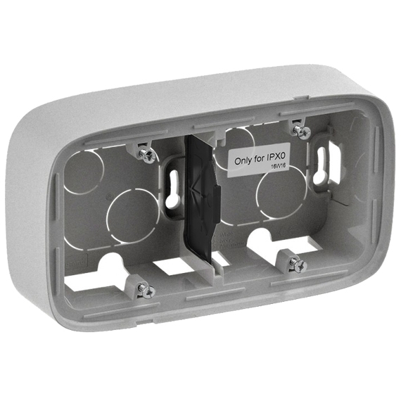 Коробка для накладного монтажа 2 поста - Valena Allure - алюминий