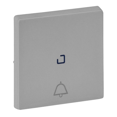 Лицевая панель с символом ''звонок" и с подсветкой - Valena Life - алюминий