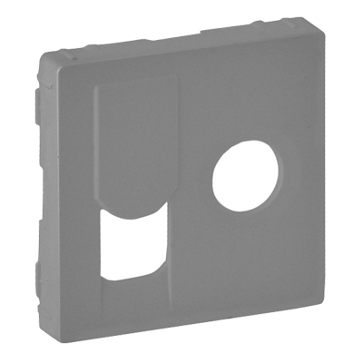 Лицевая панель для розеток TV+RJ45 - Valena Life - алюминий