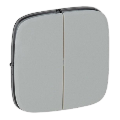 Лицевая панель для 2-клавишных выкл./перекл. и кнопок - Valena Allure - алюминий