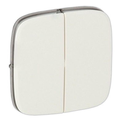 Лицевая панель для 2-клавишных выкл./перекл. и кнопок - Valena Allure - жемчуг