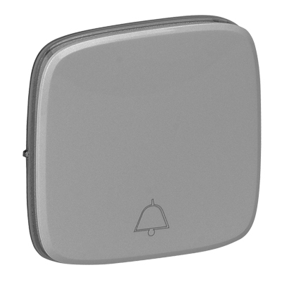 Лицевая панель с символом ''звонок" - Valena Allure - алюминий