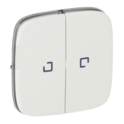 Лицевая панель двухклавишная с подсветкой - Valena Allure - жемчуг