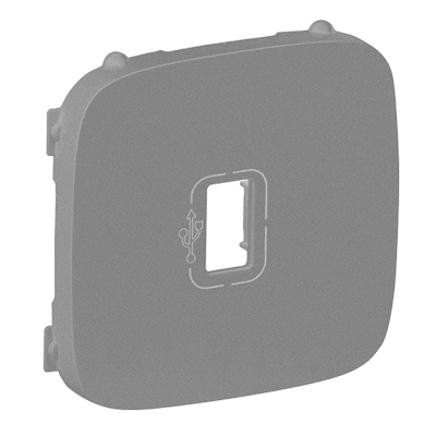 Лицевая панель для розетки USB 3.0 с кабелем - Valena Allure - алюминий