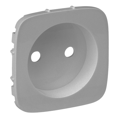 Лицевая панель для розетки 2К - Valena Allure - алюминий