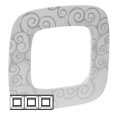 Рамка 3 поста - Valena Allure - нарцисс хром